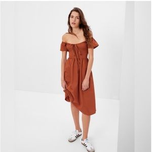 GAP Flutter Sleeve Midi Dress Size (M Tall) NWOT